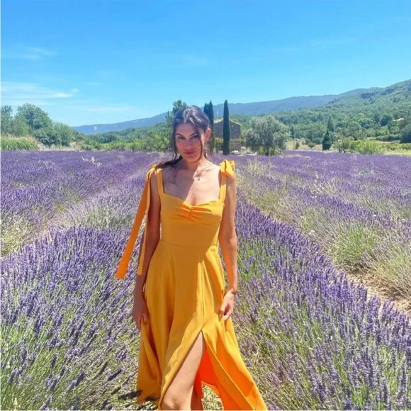 House of CB Alicia Yellow Midi Sundress - XS - Picture 7 of 16